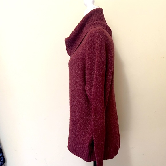 Michael Kors NEW Ruby Red Oversize Relax Fit Cowl Neck Sweater Pullover S/M - Picture 10 of 16